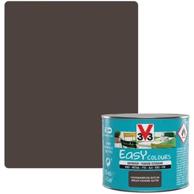 V33 Buitenlak Easy Colours - Havanabruin - Zijdeglans 0.125l