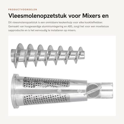 Inovra- Vleesmolenopzetstuk Aluminiumlegering - Tomatenmolen - Blenderaccessoires - Sapcentrifuge - Keukenhulp - Eenvoudige installatie