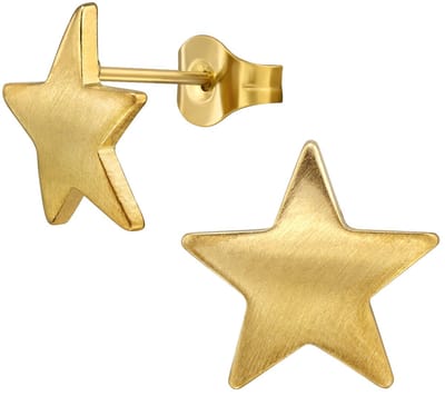 Joy Ibiza - ster oorbellen - chirurgisch staal - 12 mm - ip/pvd gold plated