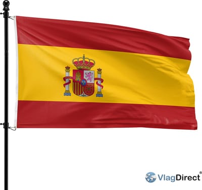 VlagDirect - Spaanse vlag - Spanje vlag - 90 x 150 cm.