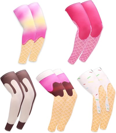 5 Paar Ice Stockings Arm Guards - Ademend en Koelend, Zonnebescherming voor Buitenactiviteiten en Sportuitrusting
