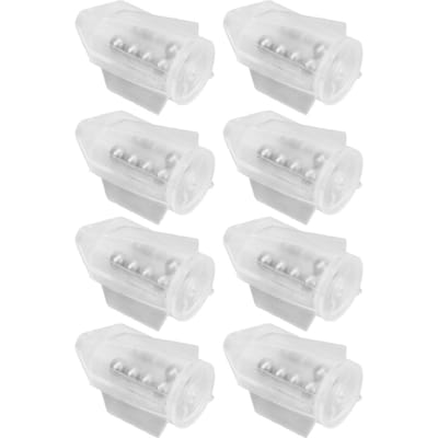 20 Stuks Vislok Rammelaars Vislok Insteekbuis Rammelaars Aasgewicht met Ringkraal Aas Small white