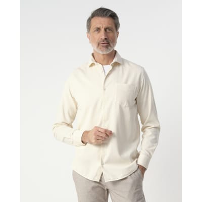 Campbell Casual Overhemd Wit Heren