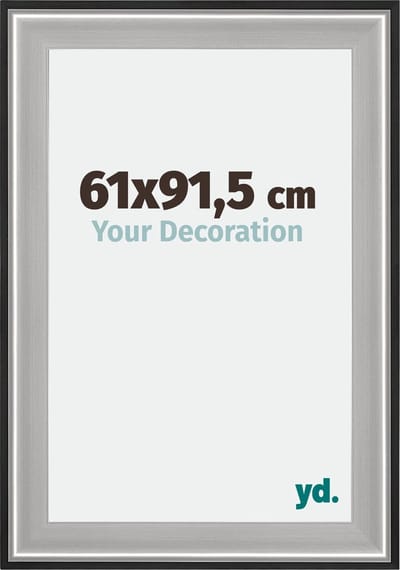 Your Decoration - Fotolijst 61x91,5 cm - Hout - Zwart Zilver Gepolijst - Birmingham