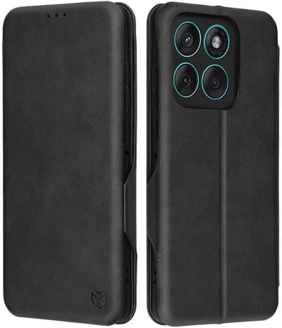 Hoesje geschikt voor Motorola Edge 60 / Edge 60 Fusion - Techsuit Safe+ Book Wallet Case - Zwart