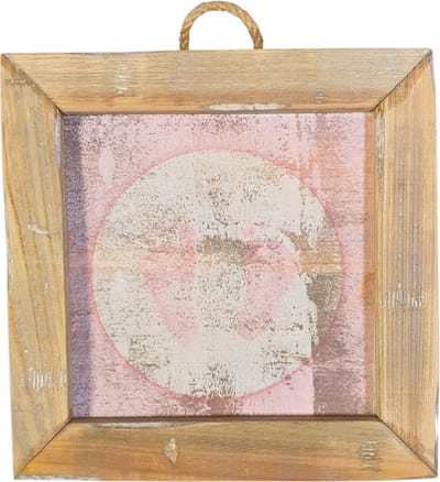 Houten tegel / Schilderijtje - Geboorte Meisje - Roze - Geboren - Schilderij - Wooden tile - Kraamcadeau - Woonaccessoires - Woonaccessoire - Wandhanger - Wand decoratie - Kunst - Schilderkunst - Artist - Decoratie - Landelijk - Sfeer - Baby - Living