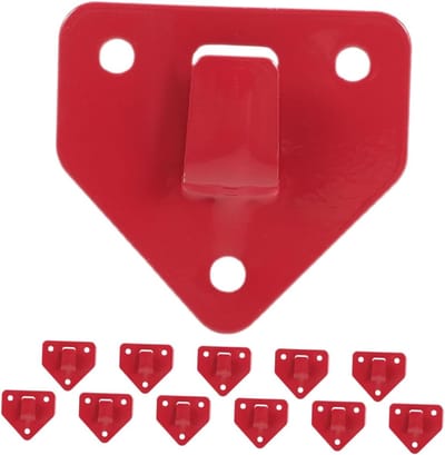 Brandblusser Houder - Bevestigingshaak - Brandveiligheid - Duurzaam Ijzer - 6.2x6.2x0.8cm - Rood