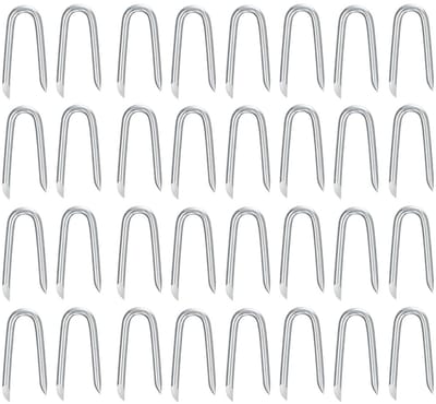 Galvanized U-vormige tuinpinnen van metaal voor het vastzetten van onkruiddoek, netten en fleece