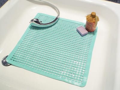 Papillon antislip douchemat noppen Aqua Blauw - 53x53 cm pvc
