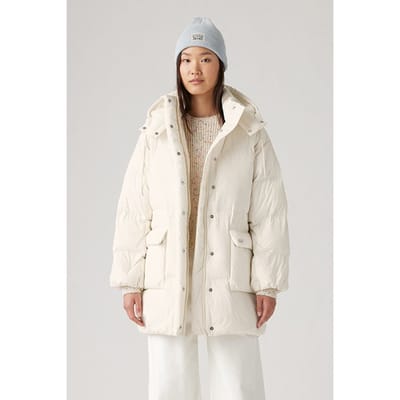 Levi's Mid Puffer Coat In Ecru Maat: L | Parka's Outlet | Dames | Beige