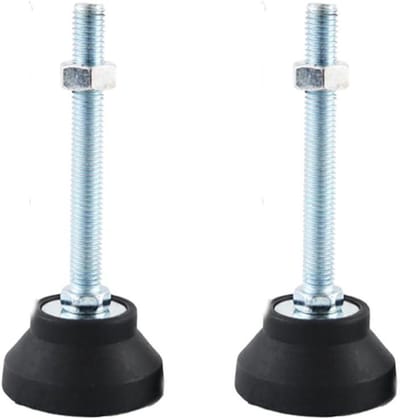 Dailygoods- Meubelpoten Verstelbaar - Nivelleringsvoeten Set van 2 - TPU-Rubber - Hoogte 180 mm - Draagvermogen 120 kg - Schroefdraad M20