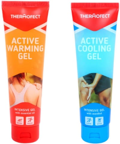 Active cooling gel + warming gel - Kunststof / Gel - Wit - 150 ml - Set van 2 - verkoelende & verwarmende gel - Vaderdag Cadeau - Papadag