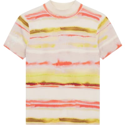 Paul Smith Womens Knitted Ss Top High Neck Powder Pink Size: L | Sweaters Outlet | Dames | Geel