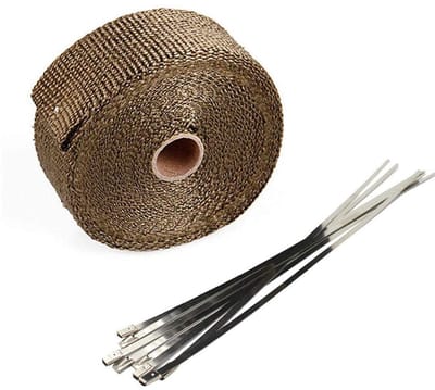 Dailygoody - Fiberglass Isolatie Tape - Thermische Bescherming - 5 cm x 5 m - Hittebestendig - Verlaag Temperatuur Onder de Motorkap - Geschikt voor M