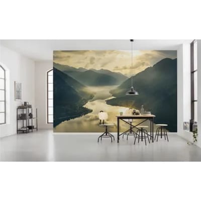 Fotobehang Gold Mountains - Meerkleurig - 2,50m X 400cm