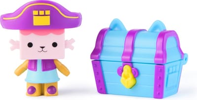 Gabby's Dollhouse, Baby Box Cat en schatkist, set van speelgoedfiguur en poppenhuisaccessoire