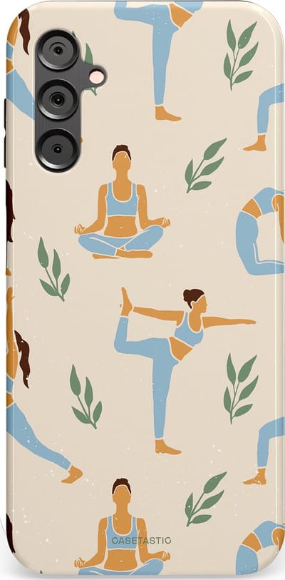 Casetastic Hoesje Geschikt voor Samsung A14 (5G/4G) - Stijlvolle Beschermende Duo-layer Case - Yoga zen