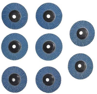 8 Stuks Lamellenschijven Ø 76 mm voor Slijpmachines - Korrel 40/60/80/120