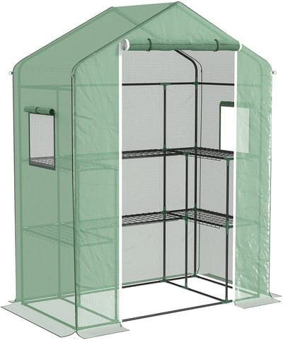 Tuin Kas Met 1 Deur En 2 Ramen - Tuin Kas - Kweekkas - Kweektent - Kweekset - Kweekkast Buiten - Broeikas - Broeikas Kweekkas - Kas - Tuinkas - Tuin - Moestuin - Moestuin Gereedschap