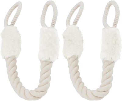 Katoenen Deurstopper - Set van 2 - Vingerbescherming voor Deuren - Klembescherming voor Huisdieren en Kinderen - Wit