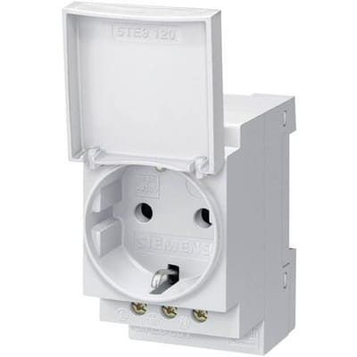 Siemens 5TE6801 - DIN-rail contactdoos - met klapdeksel - Grijs