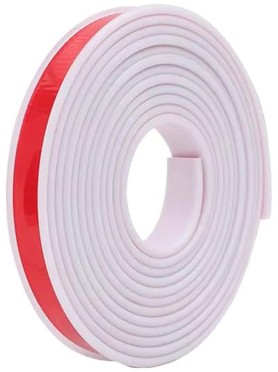 Flexibele TPE Hoekbescherming, Zelfklevende Meubelrandafwerking, U-Vorm, 16 mm x 5 m, Ideaal voor Kasten, Werkbladen en Meubels, Wit