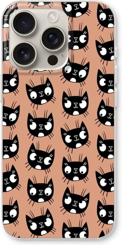 Case Company® - Hoesje geschikt voor iPhone 16 Pro hoesje - Kat - Soft Cover Telefoonhoesje - Bescherming aan alle Kanten en Schermrand