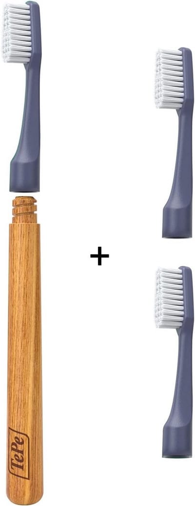 Duurzame Tandenborstel met Houten Handvat en Interchangeerbare Borstels