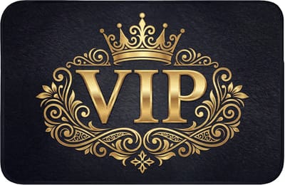 WC mat 60x40 cm - Antislip - VIP - Kroon - Goud - Toiletmat - Vloermat - Douchemat - Toilet tapijt - Toiletmatten