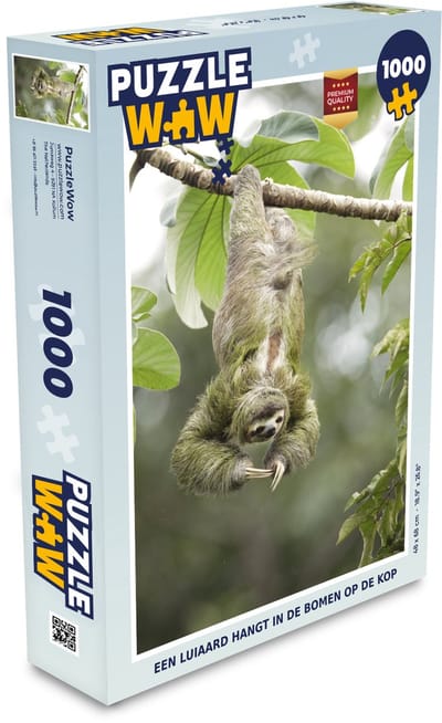 Puzzel Een luiaard hangt in de bomen op de kop - Legpuzzel - Puzzel 1000 stukjes volwassenen
