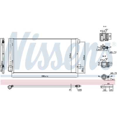 Condensator, airconditioning NISSENS 941203