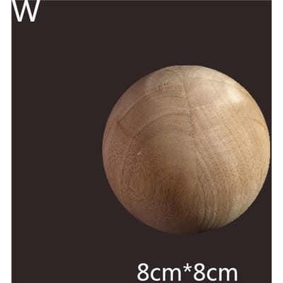Houtsnijwerk Ark Been Circulair Houten Voet Meubels Cilindrische Bal Applicatie Kawaii Kamerdecoratie Houten Leeuw Trapdecoratie