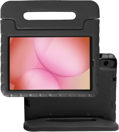 Hoes - Geschikt voor Samsung Galaxy Tab A11 - Kinderhoes Shockproof Bumper - Kidsproof Case - Tablet Hoesje - Kinder Hoes Cover - Zwart