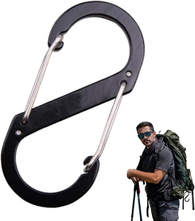 Carabiner sleutelhouder clip - aluminiumlegering - voor wandelen & backpacken