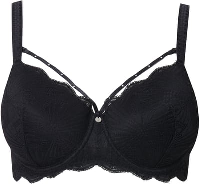TruYou - Dames - Beugelbeha afneembare sierbandjes zachte cups kant - Zwart - Maat 85B