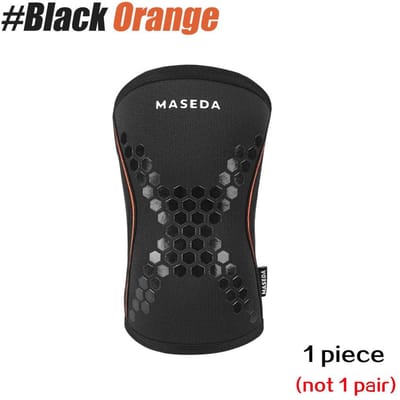 1 pièce 7 mm Manches de genou en néoprène Supports de compression pour entraînement croisé Haltérophilie Powerlifting Squats S black