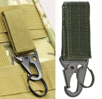 Flessenhanger I Tactical Gesp I Nylon Gesp Outdoor I Camping Accessoire I Karabijnhaak Sleutelhanger I Groen