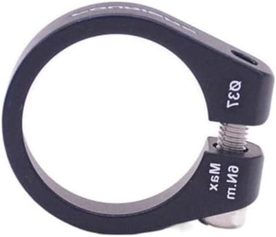 Fiets Zadelklem - Zadelpen Klem - Fiets Zadel Verstellen - Lichtgewicht Hollow Design - 37 38.1 38.6 mm - Zwart