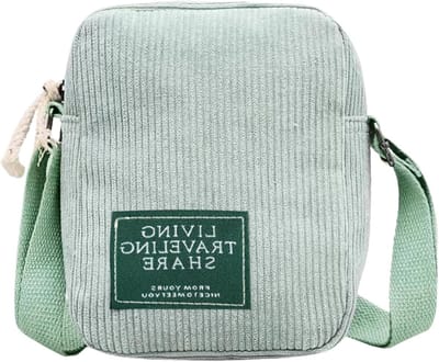 Schoudertas van corduroy voor dames, kleine tas met ritsvakjes, retro stijl en veelzijdig ontwerp voor dagelijks gebruik