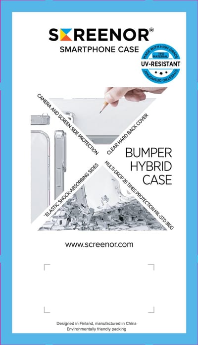 Screenor 25640SB mobiele telefoon behuizingen 17,3 cm (6.8") Hoes Transparant