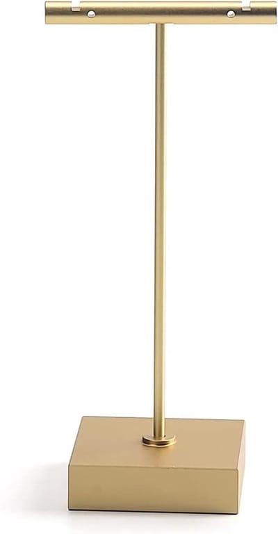 Sieradenrek - Juwelenstandaard - Sieraden Presenteren - Stevige metalen basis - 13 cm hoog - Goudkleurig
