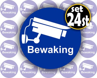 Jerma-Camerabewaking sticker-Set 24 stuks-Binnen Buiten-UV bestendig