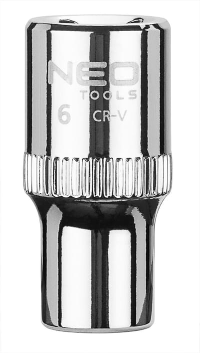 NEO Superlock Serie - Zeskantige Dop 1/4" - 6 mm - DIN 3124