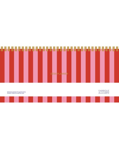 Fabrique - Bureauplanner - strepen roze rood - niet jaargebonden