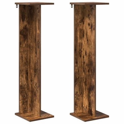 vidaXL - Plantenstand - 2 - st - Gerookt - eiken - 25 - x - 25,5 - x - 100,5 - cm