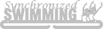 Synchronized Swimming Medaillehanger RVS (35cm breed) - Nederlands product - incl. cadeauverpakking - sportcadeau - topkado - medalhanger - medailles - swimming – zwemmen - zwemsport - muurdecoratie