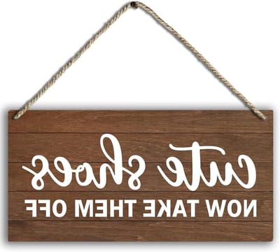 Houten Welkomstbord - Decoratief Bord - Voordeur Decoratie - Met Ophangkoord - 30x15 cm - Bruin