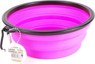 Benson Hondenvoerbak - Kattenvoerbak - Ø 19 cm - Opvouwbaar - Roze