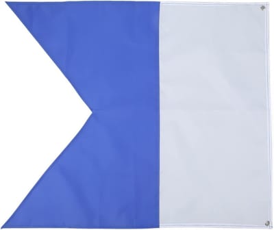 Blauwwitte Duikvlag van Polyester 70x60cm voor Snorkelen, Onderwateractiviteiten en Duiken