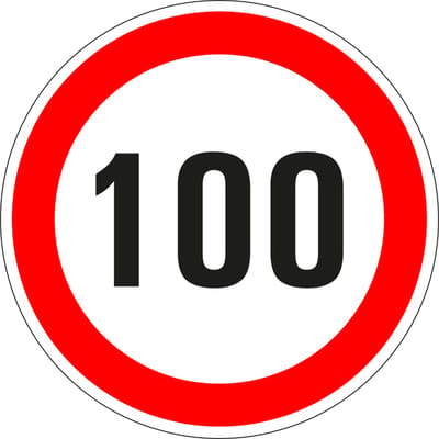 100 sticker - zelfklevende folie 50 mm - 10 stuks per kaart